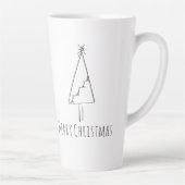 Minimale kerstboomkunst latte mok (Rechts)