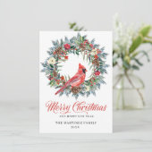 Minimale kerstcadeaugroet feestdagenkaart (Staand voorkant)