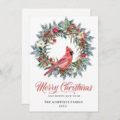 Minimale kerstcadeaugroet feestdagenkaart (Voorkant / Achterkant)