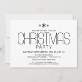 Minimale kerstfeestdag in zwart-wit kaart (Voorkant)