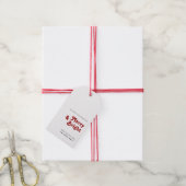 Minimale kerstfeestdagen cadeaulabel (Met Touw)