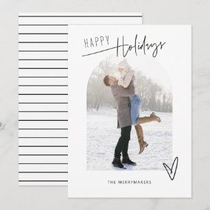 Minimale kerstfeestelijke fotokaart feestdagenkaart