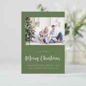 Minimale kerstfeestelijke fotoserie bedankkaart (Staand voorkant)