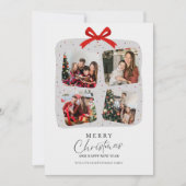 Minimale kerstfeestelijke fotoserie kaart (Voorkant)