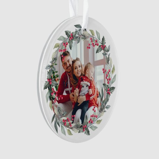 Minimale kerstfoto | Moderne maretak Ornament (voorkant)