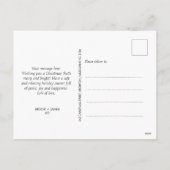 Minimale kerstfoto van hoek feestdagenkaart (Achterkant)