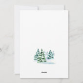 Minimale kerstgroet met elegante pinebomen feestdagenkaart (Achterkant)