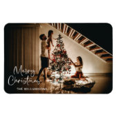 Minimale kersthandschrift met fotoscript magneet (Horizontaal)