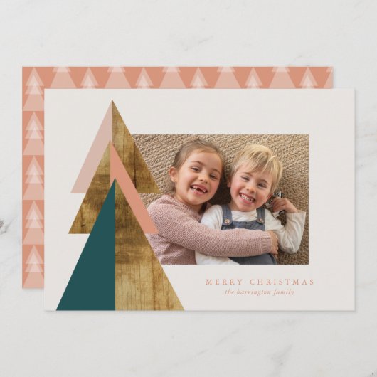 Minimale Kerstkaart Kaart (Voorkant / Achterkant)