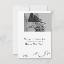 Minimale kerstkaart met twee foto's