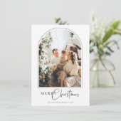 Minimale kerstkaartje bedankkaart (Staand voorkant)