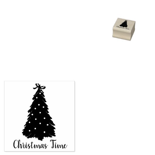 Minimale kerstkerstvakantie 	rubberstempel (Gestempeld)