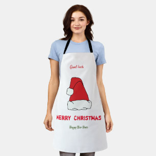 Minimale Kerstmis en Nieuwjaar gelukkig Schort