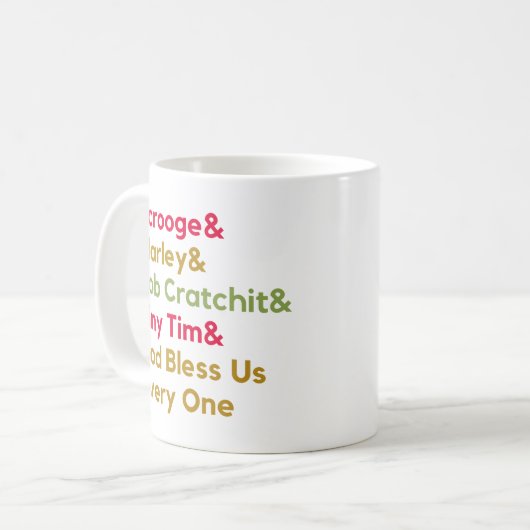 Minimale kerstmis met scrolloge Marley Modern Koffiemok (Voorkant links)