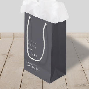Minimale Kerstmis Stijlvolle Scandi Slate Grey Klein Cadeauzakje