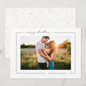 Minimale Kerststerren Kerst Foto Kaart (Voorkant / Achterkant)