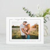 Minimale Kerststerren Kerst Foto Kaart (Staand voorkant)