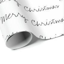 Minimale kersttypografie zwart wit