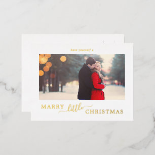 Minimale kerstvakantie met Folie met weinig kerst Feestdagen Briefkaart
