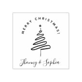 Minimale kerstwensen met de hand rubberstempel (Afrduk)