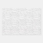 Minimale kerstzwarte en witte tiny Lines Inpakpapier Vel (Voorkant)