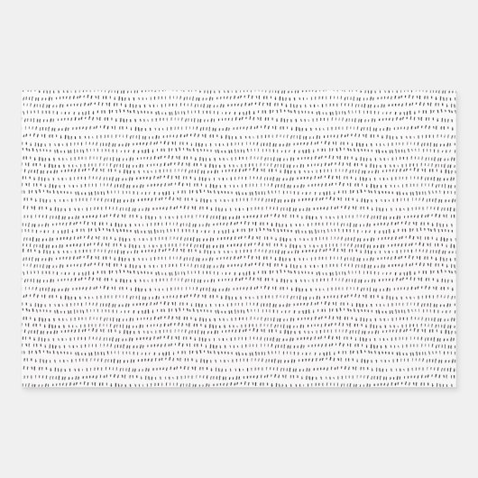 Minimale kerstzwarte en witte tiny Lines Inpakpapier Vel (Voorkant)