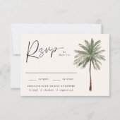 Minimale keuze voor palmbomen RSVP kaartje (Voorkant)