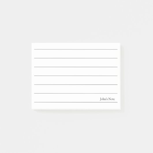 Minimale klassieke Abstracte schrijflijnen Aangepa Post-it® Notes (Voorkant)