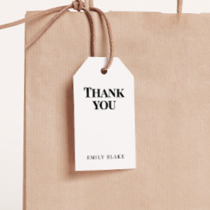 Minimale Klassieke Bedankje Hangtag voor Zakelijk  Cadeaulabel