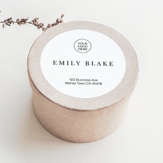 Minimale Klassieke Bedrijfssticker Ronde Sticker