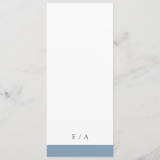 Minimale klassieke Eenvoudige Elegant Dusty Blue W Programma (Achterkant)