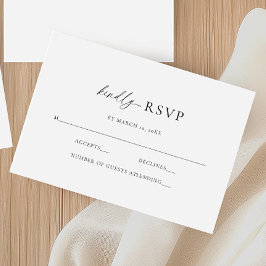 Minimale klassieke moderne elegante RSVP-kaart RSVP Kaartje