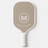 Minimale klassieke monogram pickleball paddle (Voorkant)