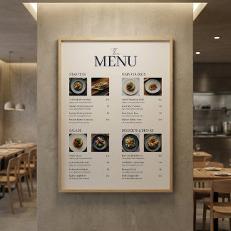 Minimale Klassieke Restaurant Menu Afbeeldingen QR