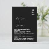 Minimale klassieke zwarte bruiloft (Staand voorkant)