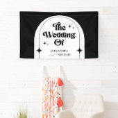 Minimale kleefband voor Retro Arch Black en White Spandoek (Insitu)