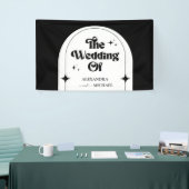 Minimale kleefband voor Retro Arch Black en White Spandoek (Beurs)