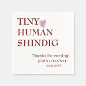 Minimale kleine Tiny Human Shindig Funny Co-ed Bab Servet (Voorkant)