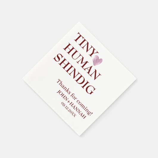 Minimale kleine Tiny Human Shindig Funny Co-ed Bab Servet (Hoek)