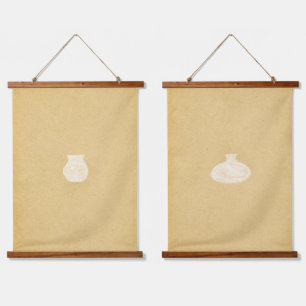 Minimale kleipotten hangend wandkleed