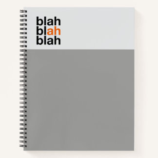 Minimale Kleurenblok Notitieboek – Blah Blah Blah