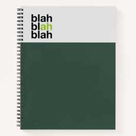 Minimale Kleurenblok Notitieboek – Blah Blah Blah