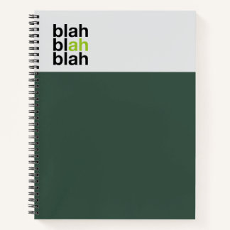 Minimale Kleurenblok Notitieboek – Blah Blah Blah