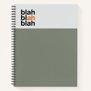Minimale Kleurenblok Notitieboek – Blah Blah Blah