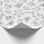 Minimale kleuromslag met kerstfeestdag cadeaupapier (Hoek)