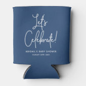 Minimale Koelbox van het blauw Baby shower van de  Blikjeskoeler (Voorkant)