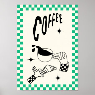 Minimale koffie muur kunst poster Moderne keuken