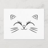 Minimale kookloopvlakkerlijn briefkaart (Voorkant)