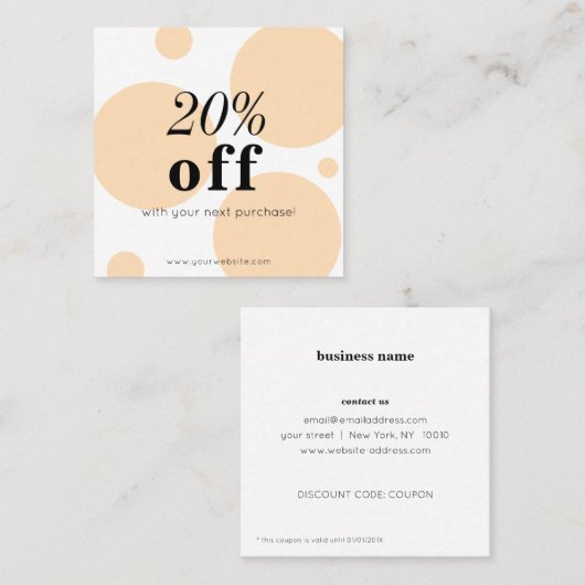 Minimale korting (Voorkant / Achterkant)