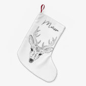 Minimale kunstketel met bovenleiding met naam kleine kerstsok (Voorkant (Hangend))